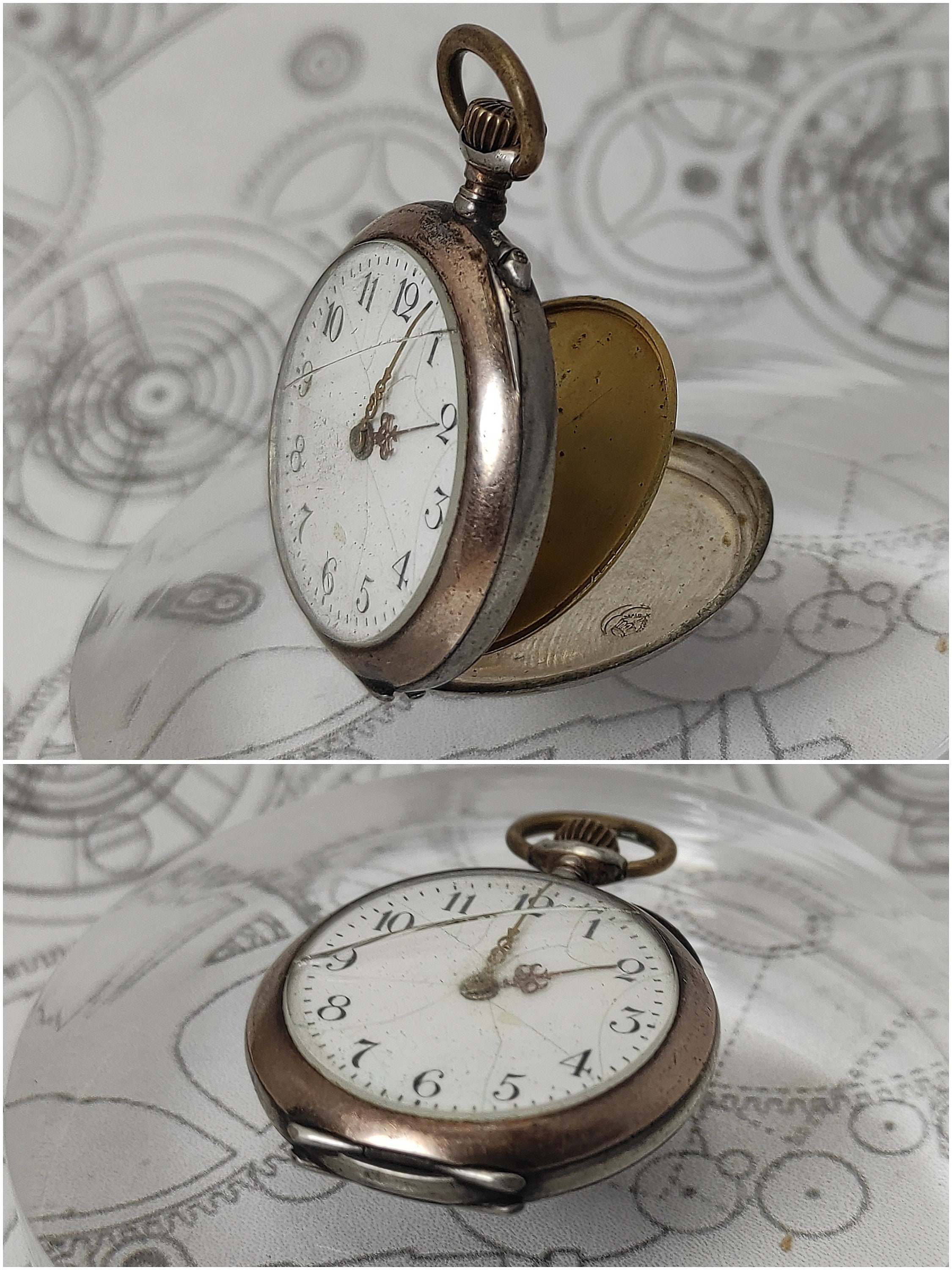 Vintage 800 Silver Ladies Pocket Watch - Not Working, for