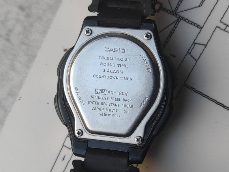 Vintage Casio Illuminator 3793 AQ-180W Analog Digital | Etsy Australia