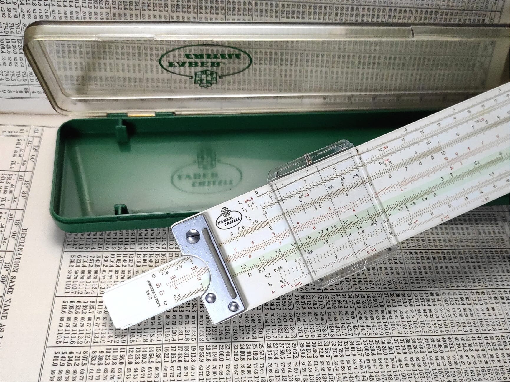 Regolo calcolatore vintage Faber-Castell Novo-Duplex n. 2/82