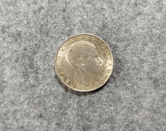 Vintage 50 Yugoslav dinars silver coin from 1938