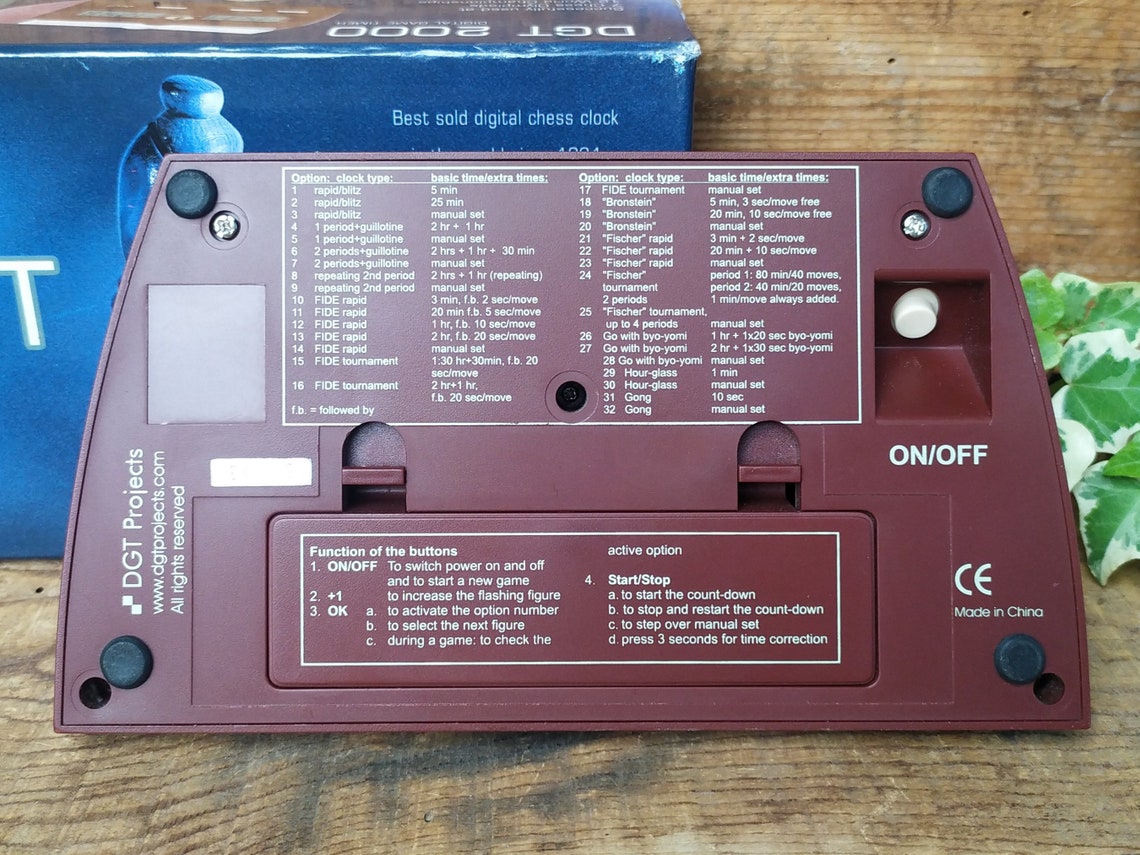 Vintage DGT 2000 Digital Game Timer Electronic Chess Clock Etsy