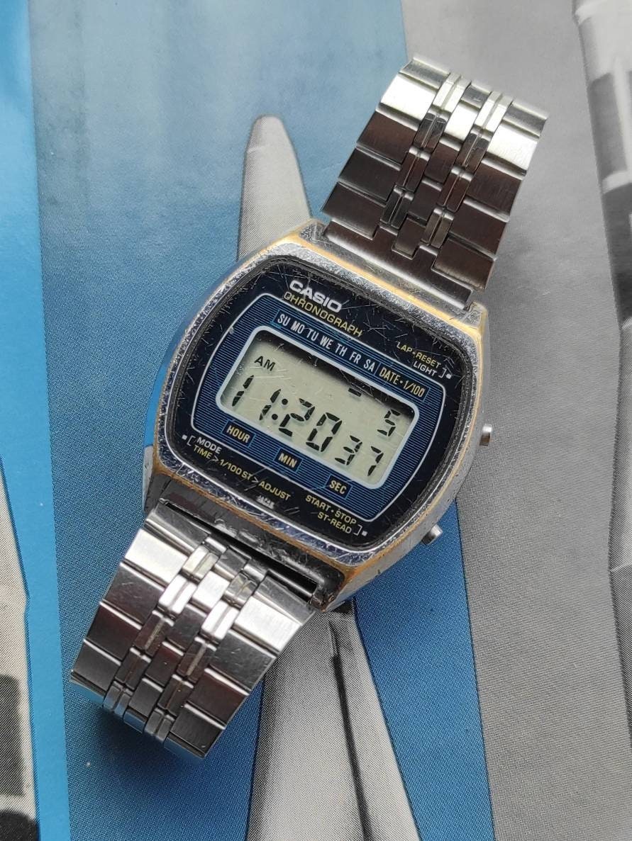 Vintage Casio Chronograph 110 QS-37 digital men's watch - Etsy 日本