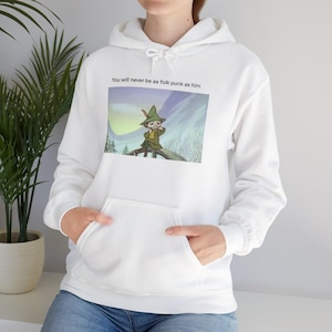 Lively Moomin Folk Punk Hoodie - Perfect for Music Lovers & Festivals, Cozy Gift for Friends, Unique Eco-Friendly Apparel