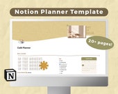Notion Planner Template | Full Year Digital Life Planner | Customisable Notion Template | Cute Cafe Theme