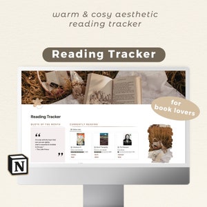 Notion Reading Tracker Template | Books Tracker | Notion Library | Warm & Cosy Notion Template