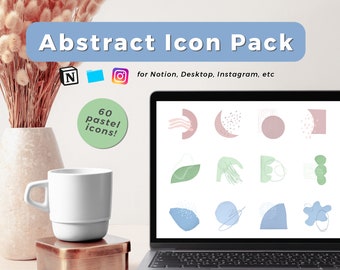 Notion Icons | Abstract Icons | Digital Icons | Desktop Icons | Instagram Story Icons | Pastel Theme