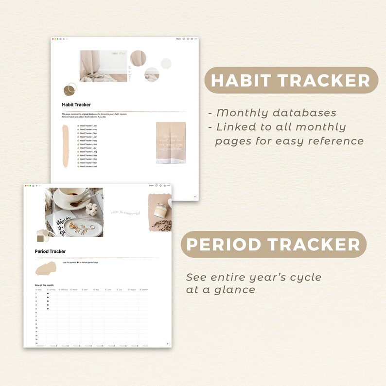 2022 Bullet Journal Notion Template Full Year Digital Life Etsy Singapore