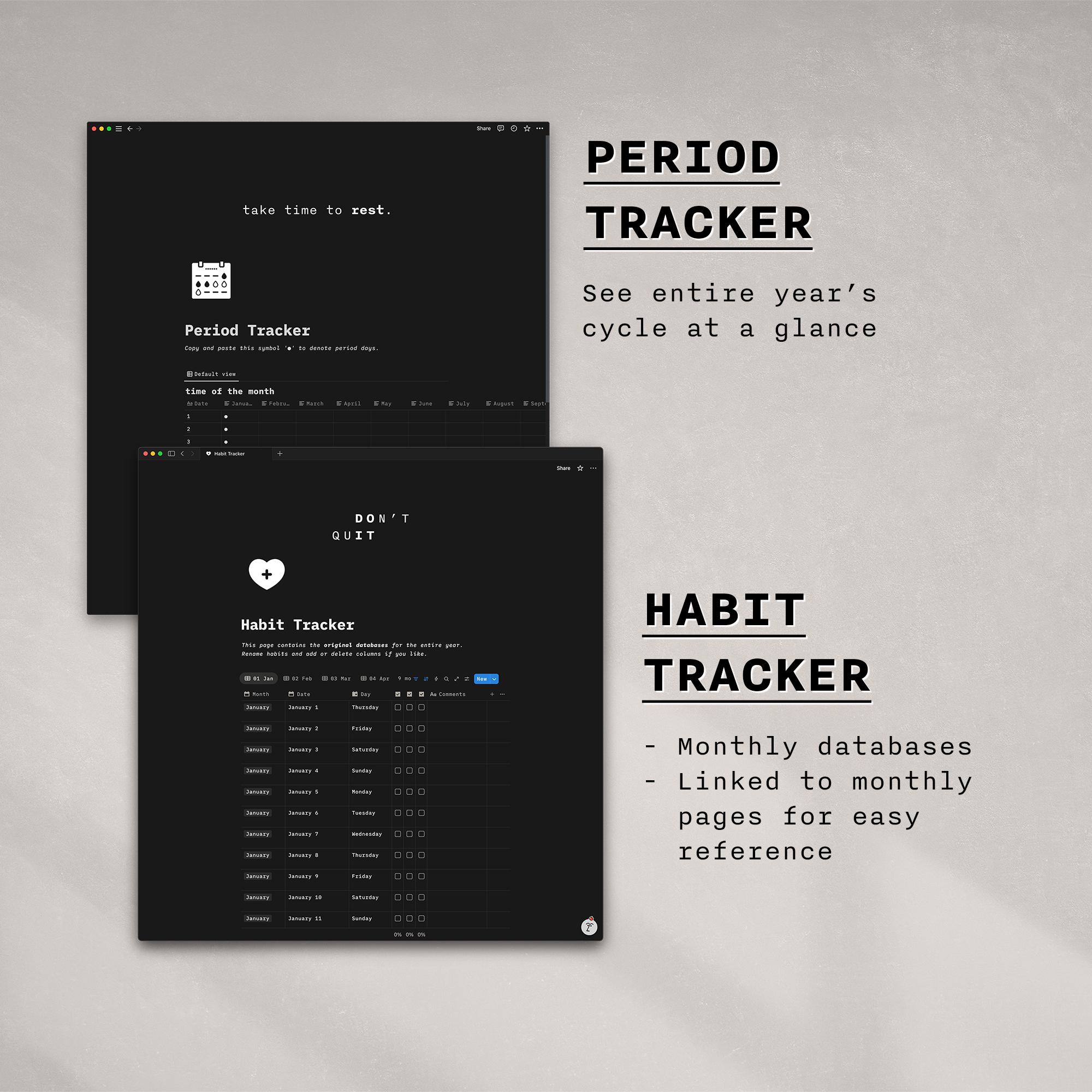 Notion Planner Template | Minimalist Digital Life Planner ...