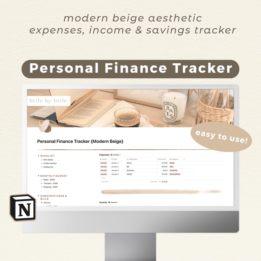 Notion Finance Tracker Template | Notion Budget Tracker | Digital Money ...