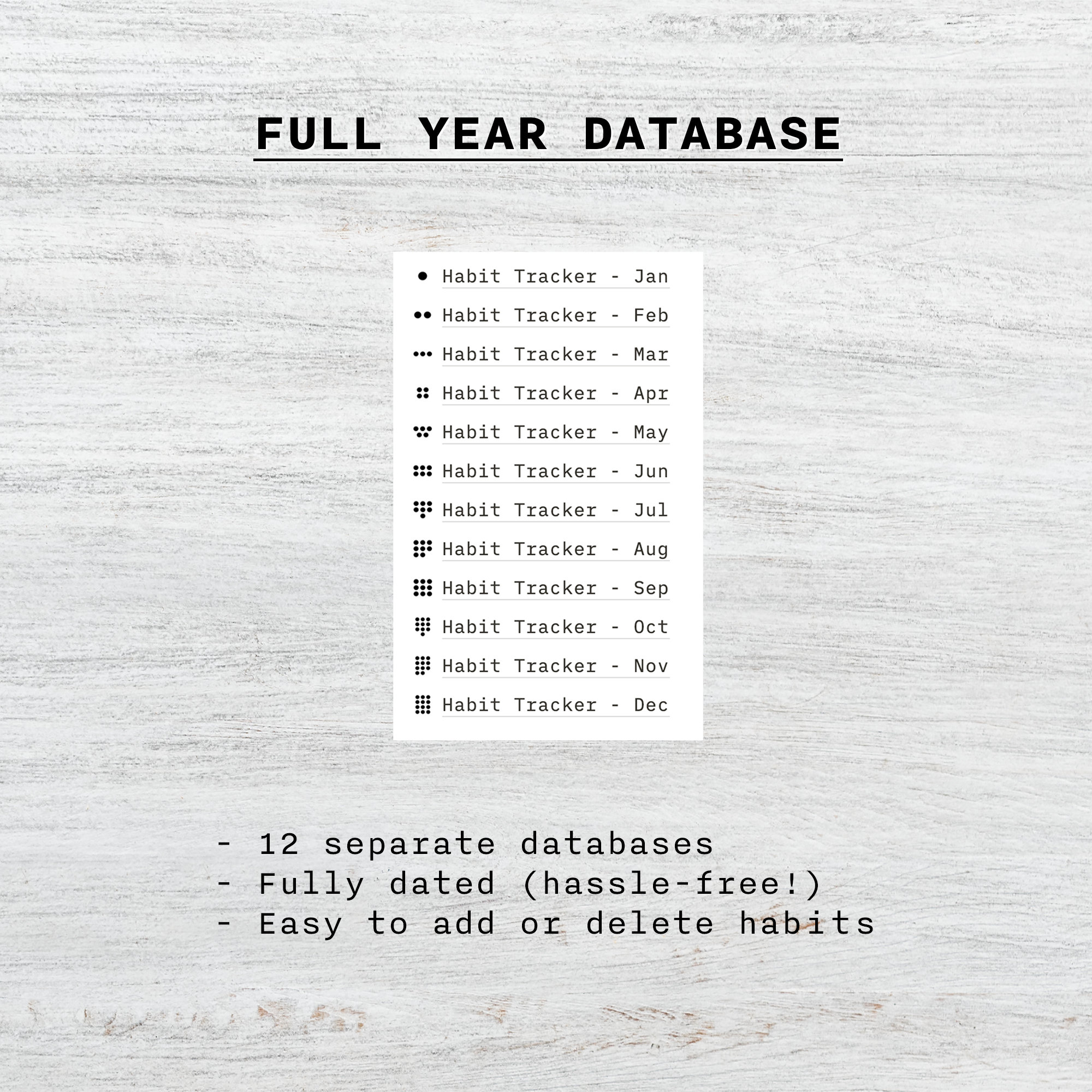 Notion Habit Tracker Template | Full Year Digital Life Planner ...