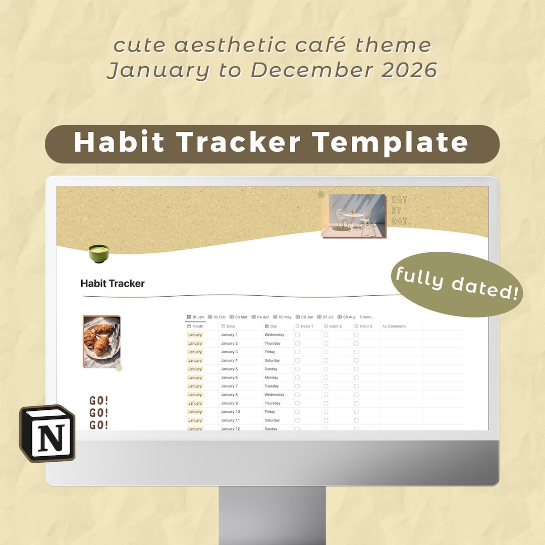 Notion Habit Tracker Template | Full Year Digital Life Planner ...