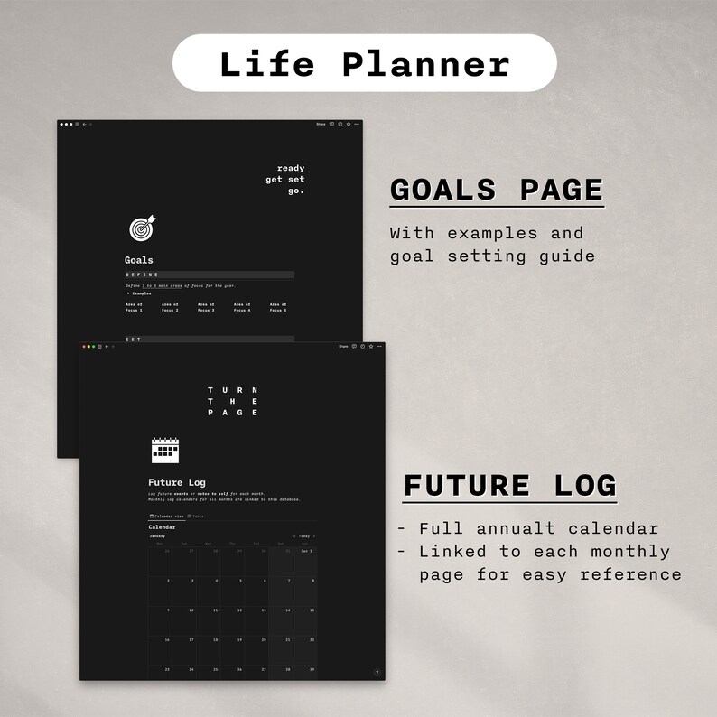 Notion Planner Template & Finance Tracker | Digital Life Planner ...