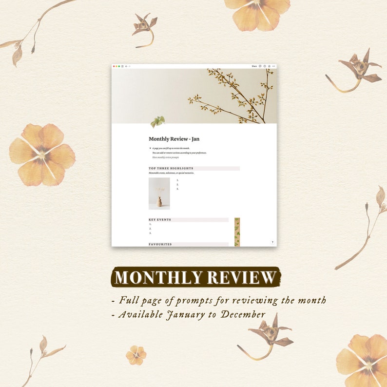 Notion Monthly Planner Template Full Year Digital Life Planner Notion Monthly Planner Template Full Year Digital Life Planner