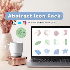 Notion Icons | Abstract Icons | Digital Icons | Desktop Icons | Instagram Story Icons | Pastel Theme