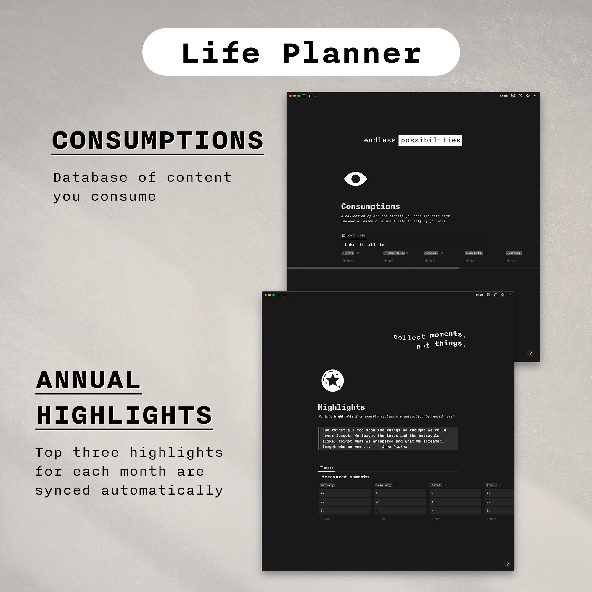 Notion Planner Template & Finance Tracker | Digital Life Planner ...