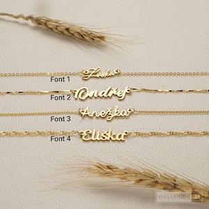 Personalized Czech Name Necklace | Custom Engraved Nameplate Jewelry, Elegant Minimalist Gift for Her