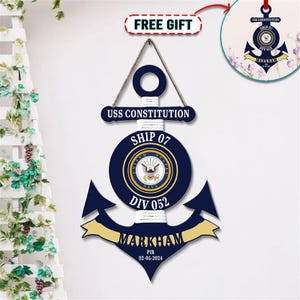 Custom Navy Anchor Wood Sign, PIR Anchor, Wall Decor, Gift For Son, Brother, Unique Gift, Navy Sign, Anchor Sign, Navy Graduation Gift