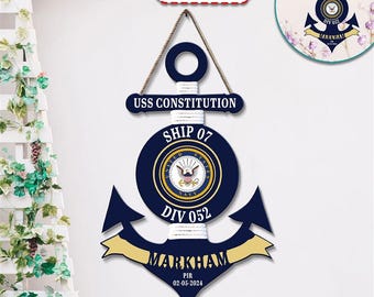 Custom Navy Anchor Wood Sign, PIR Anchor, Wall Decor, Gift For Son, Brother, Unique Gift, Navy Sign, Anchor Sign, Navy Graduation Gift