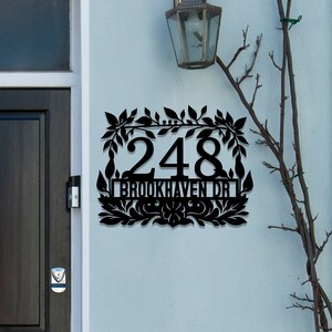 Personalized Metal House Number Sign, Metal Address Sign, Address Wall Art, Address Plaque, Front Door Sign, Housewarming Gift, Home Decor