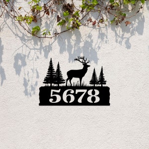 Personalized House Number Sign, Custom Metal Address Sign, Modern Address, Address Wall Art,Address Plaque, Art Decor Address Sign