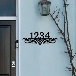 Custom Metal House Number Sign, Metal Address Sign, Address Wall Art, Address Plaque, Front Door Sign, Housewarming Gift, Home Decor