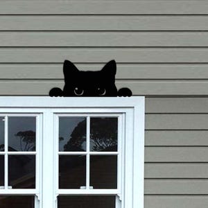 Cat Door Topper, Metal Cat Door Hanger, Black Cat Decor, Over The Door Sign, Cat Metal Sign, Cat Wall Decor, Halloween Home Decor image 8
