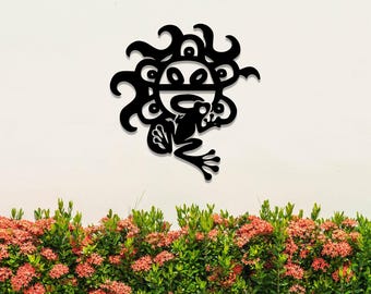 Puerto Rico Metal Sign with Led Lights, Puerto Rico Coqui Wall Art, Man Cave sign, Porch Sign, Puerto Rico Lover Gift, Coqui Taino Decor