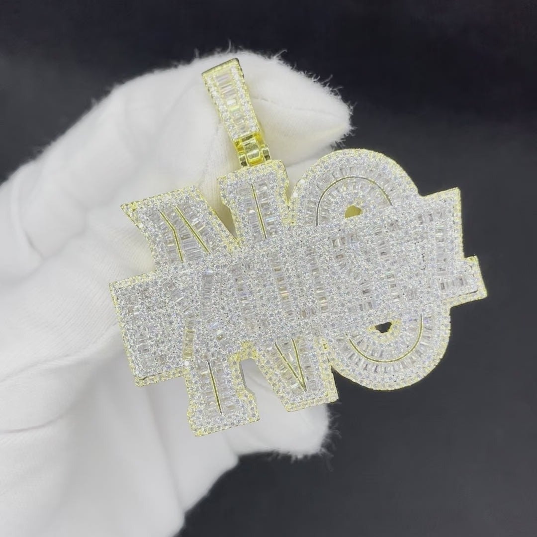 Iced Out New Hip Hop Circus Money Bag Letter Pendant Fit Cuban