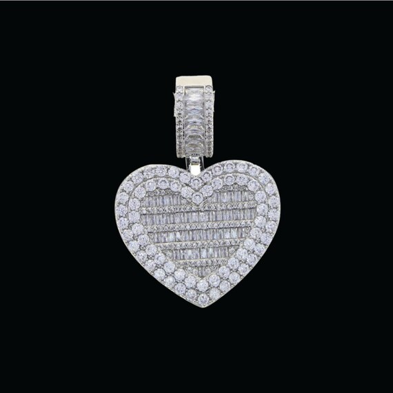 Openable Heart-shaped Diamond Photo Pendant Gift Jewelry | Etsy