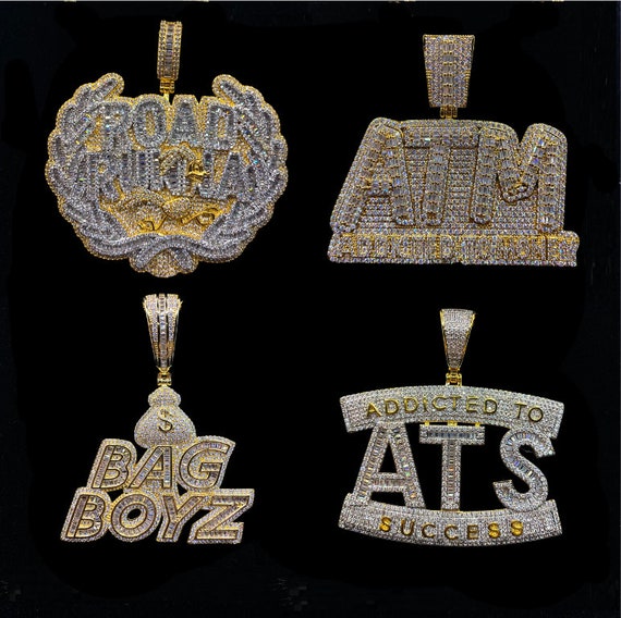 Luxury Real 18K Plated Iced Out Pendant 