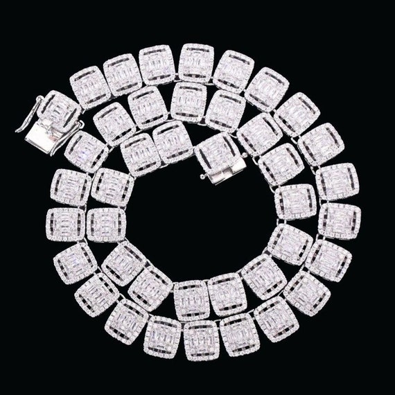 12mm Baguette Square Tennis Chain 