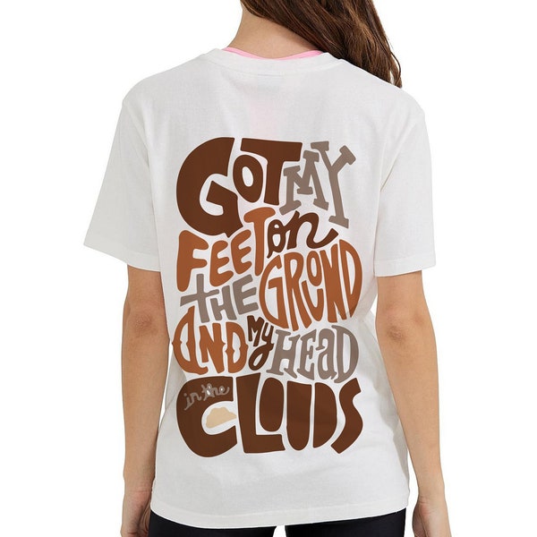 Got My Feet On The Ground And My Head In The Clouds Aesthetic Unisex Jersey Short Sleeve Tee Trendy Tee Aesthetic Tee Tumblr Shirt