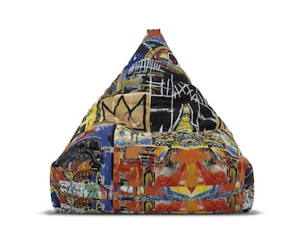 Basquiat Collage Style Bean Bag Chair Cover