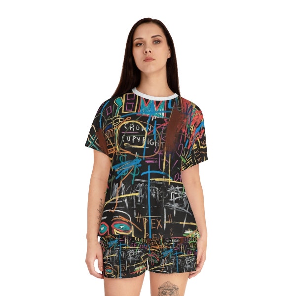 Basquiat Women's Short Pajama Set (AOP)