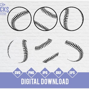 Baseball Outline Svg, Baseball Svg, Baseball Outline Cut File, Baseball Silhouette Svg, Baseball Cut File DXF JPG PNG