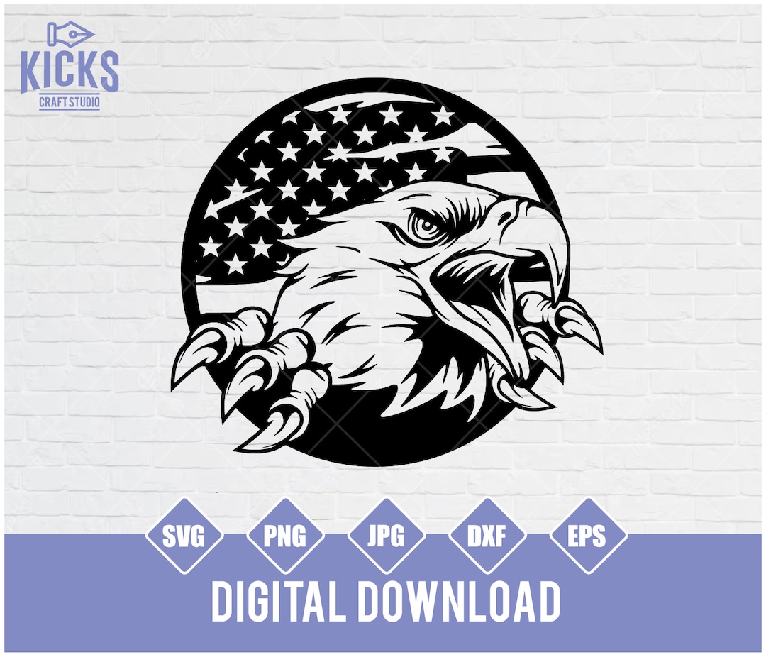 US Eagle Svg, Eagle Clipart, Eagle Cutfile, Eagle Png, US Eagle Shirt