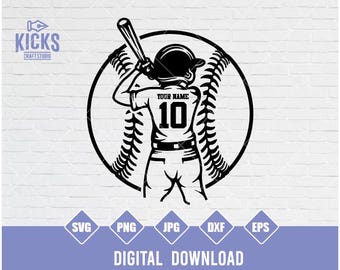 Personalized Baseball Kid SVG: Team Shirt Cut File (Digital Download)