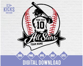 All Stars svg, Softball Svg, Baseball svg, template, emblem, softball team, Baseball team, stitching, cutting file, 2024, All Stars svg, DXF
