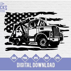 US Tow Truck Svg, Tow Truck Driver Svg, Tow Truck Clipart, Truck Svg, Tow Truck Shirt, Truck Driver Shirt, Cutting Files