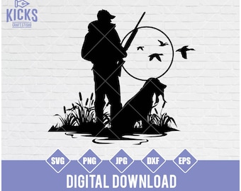 Duck Hunting Dog SVG: Hunting Season Clipart (Digital Download)