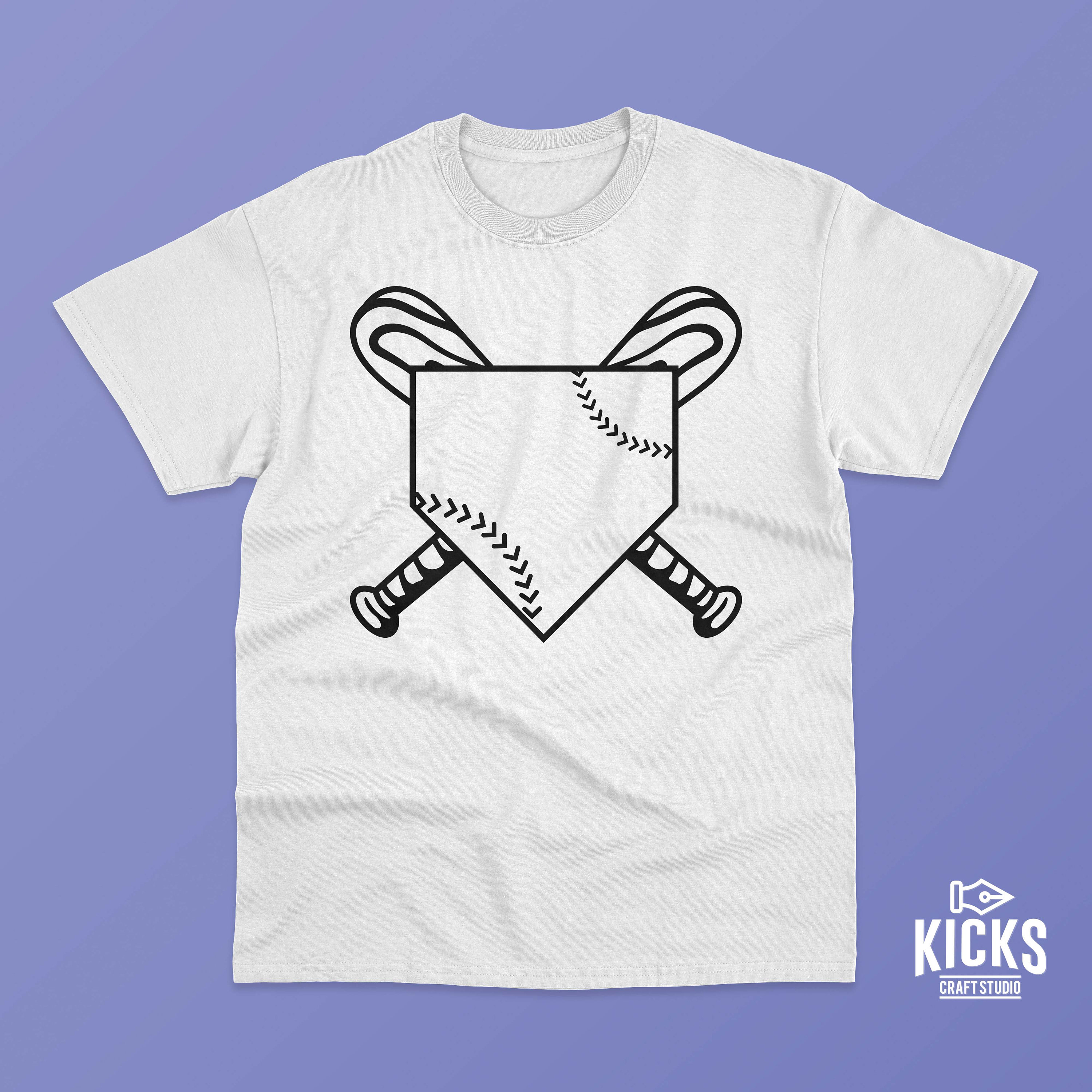 Home Plate Svg, Cross Bats Svg, Baseball Softball Shirt Sticker Decal