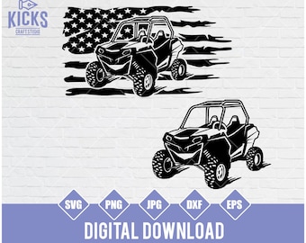 USA Flag ATV SVG: Offroad Vehicle Clipart (Digital Download)