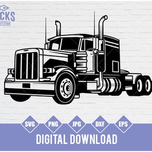 Semi Truck Digital Downloads 6, Semi Truck Svg, Truck Svg, Big Truck Svg, Semi Truck Stencil, Truck Driver svg, Trucker Svg, Semi Truck Png