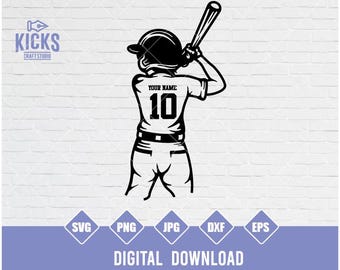 Personalized Baseball Kid SVG: Team Shirt Cut File (Digital Download)