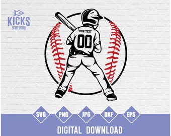 Personalized Baseball Kid SVG: Team Shirt Clipart (Digital Download)
