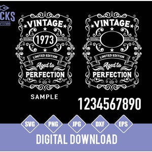 Birthday Vintage Svg, Aged to perfection svg, Limited edition Svg, Birthday premium quality t-shirt, Instant Download, Png Dxf Jpg Eps