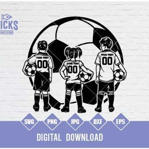 Personalized It | Soccer Kids Svg | Soccer Girl Svg | Soccer Boy Svg | Soccer Player Svg | Football Png | Soccer Shirt | Png Dxf Eps Ai