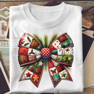 Noeud de Noël en patchwork PNG