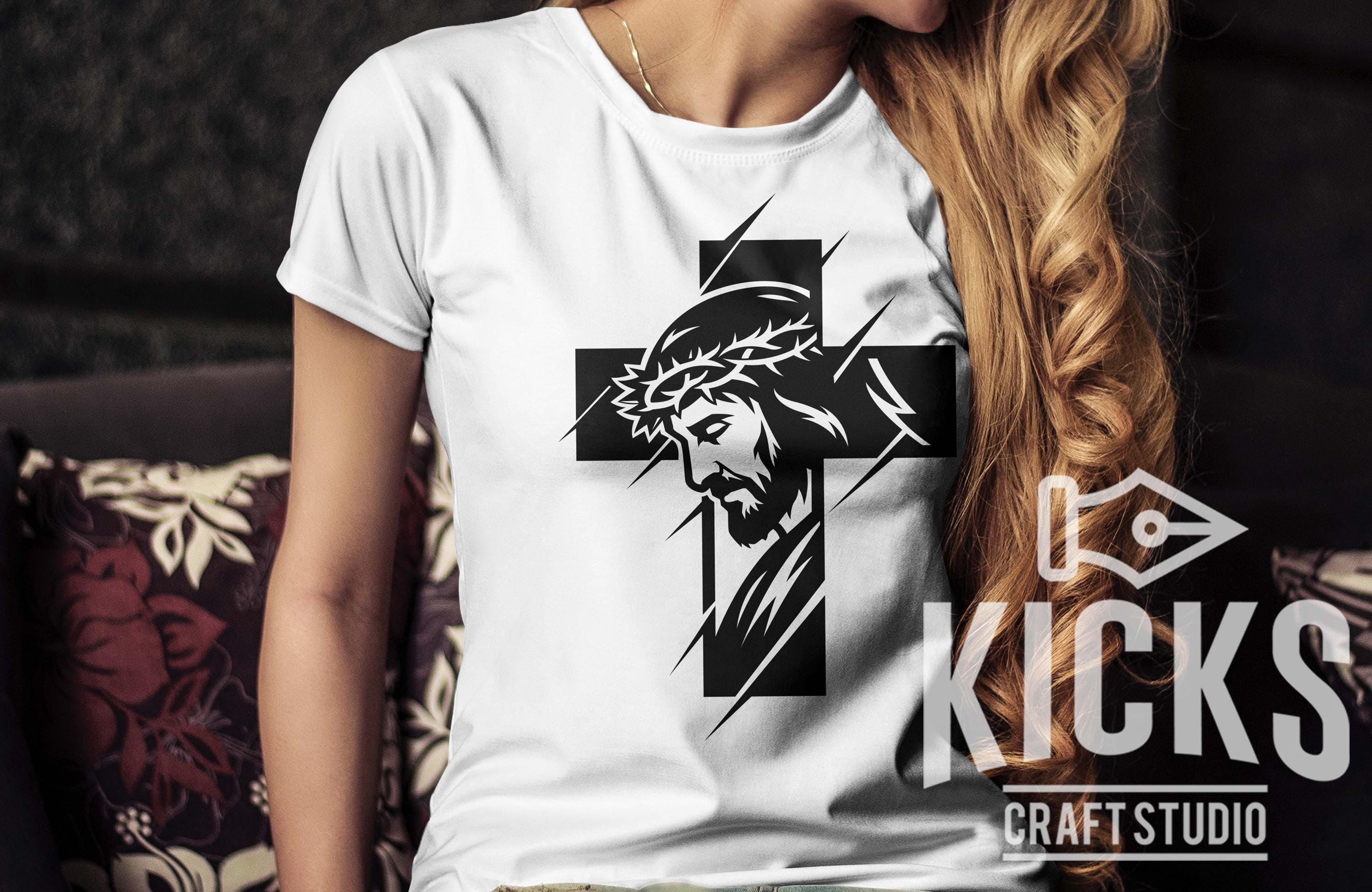 Jesus Cross SVG Cut File, Christian Crucifixion Clipart (digital ...