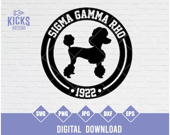 SGRho Poodle Silhouette SVG: 1922 Sorority Design (Digital Download)
